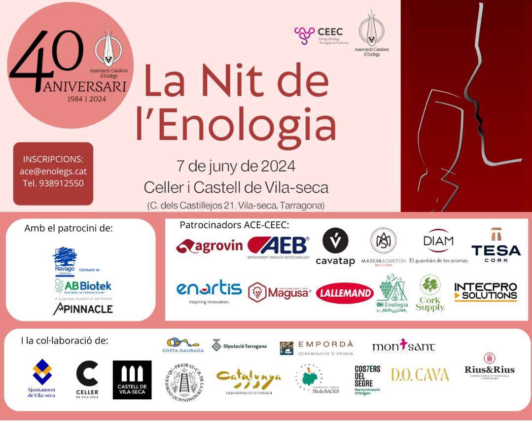 Read more about the article Entitats que faràn possible la 40 edició de la NIT DE L’ENOLOGIA